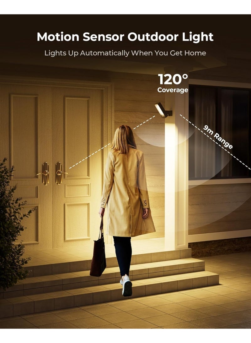 Tobeape LED Motion Sensor Outdoor Lights, 10000mAh Rechargeable Battery Operated Wall Light with 3 Color Temps, IP65 Waterproof Exterior Security Lights with Remote for House, Fence, Patio, Camping - Image 2